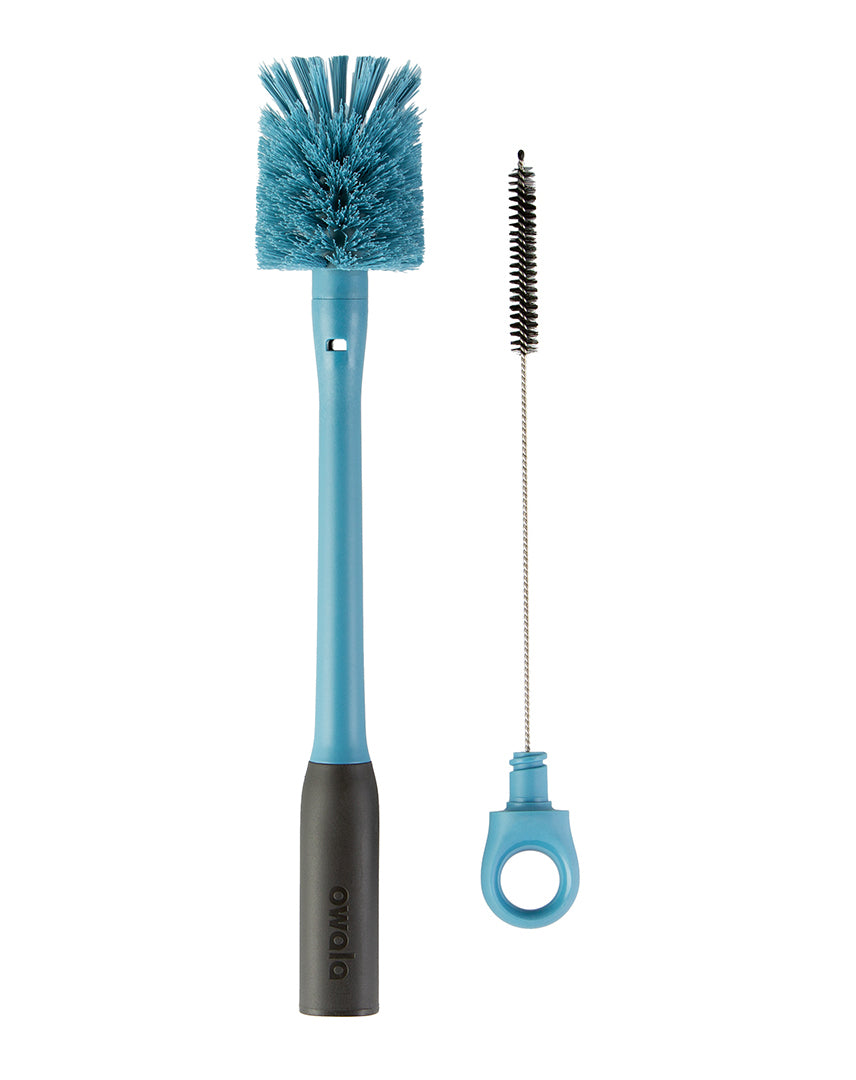 What are the features of Owala 2-in-1 Bottle Brush?