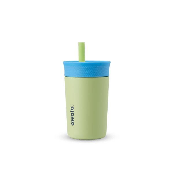  Owala Kids Insulation Stainless Steel Tumbler with Spill  Resistant Flexible Straw, Easy to Clean, Kids Water Bottle, Great for  Travel, Dishwasher Safe, 12 Oz, Blue and Light Green (Turtley Awesome) 